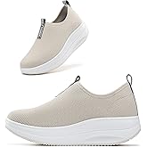 Oude Platform Loafers for Women Comfortable | Womens Slip On Sneakers Lightweight | Women's Walking Shoes Work Long Hours | Thick Rocking Bottom