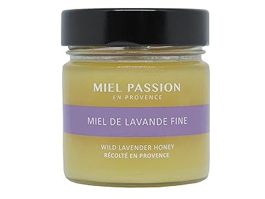MIEL PASSION Feiner Lavendel Honig in der Provence geerntet - Partie aus 3 Gläsern von 270g