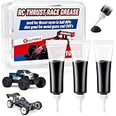 Gulfmew RC Grease High Pressure Black Grease, RC Gear Lubricant for Ball Diffs Thrust Races Metal Gears CVDs, High Load Remote Control Car Differential Lubricant for Electric Cars Trucks Parts, 3 Pack