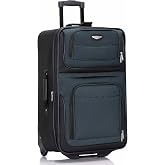Travel Select Amsterdam Softside Expandable Luggage with Rolling Wheels, Navy, 25-Inch Medium