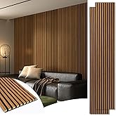Art3d 2-Pack 108" x 12" Acoustic Wood Panels for Wall, Soundproof Wood Slat Panel for Wall and Ceiling, 3D Fluted Sound Absor