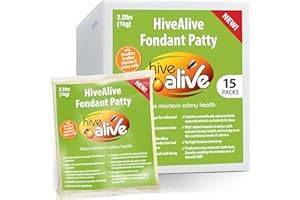 Hive Alive Fondant Bee Food Supplement – Easy to Use Feed Enhancer Prevents Starvation During Overwintering – Only Fondant with Hive Alive Proven to Increase Bee Gut Health and Boost Production-15Pack