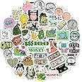 BulbaCraft 100Pcs Money Stickers for Planner, Scrapbooks, Water Bottles - Money Symbol Stickers, Gifts for Women & Men