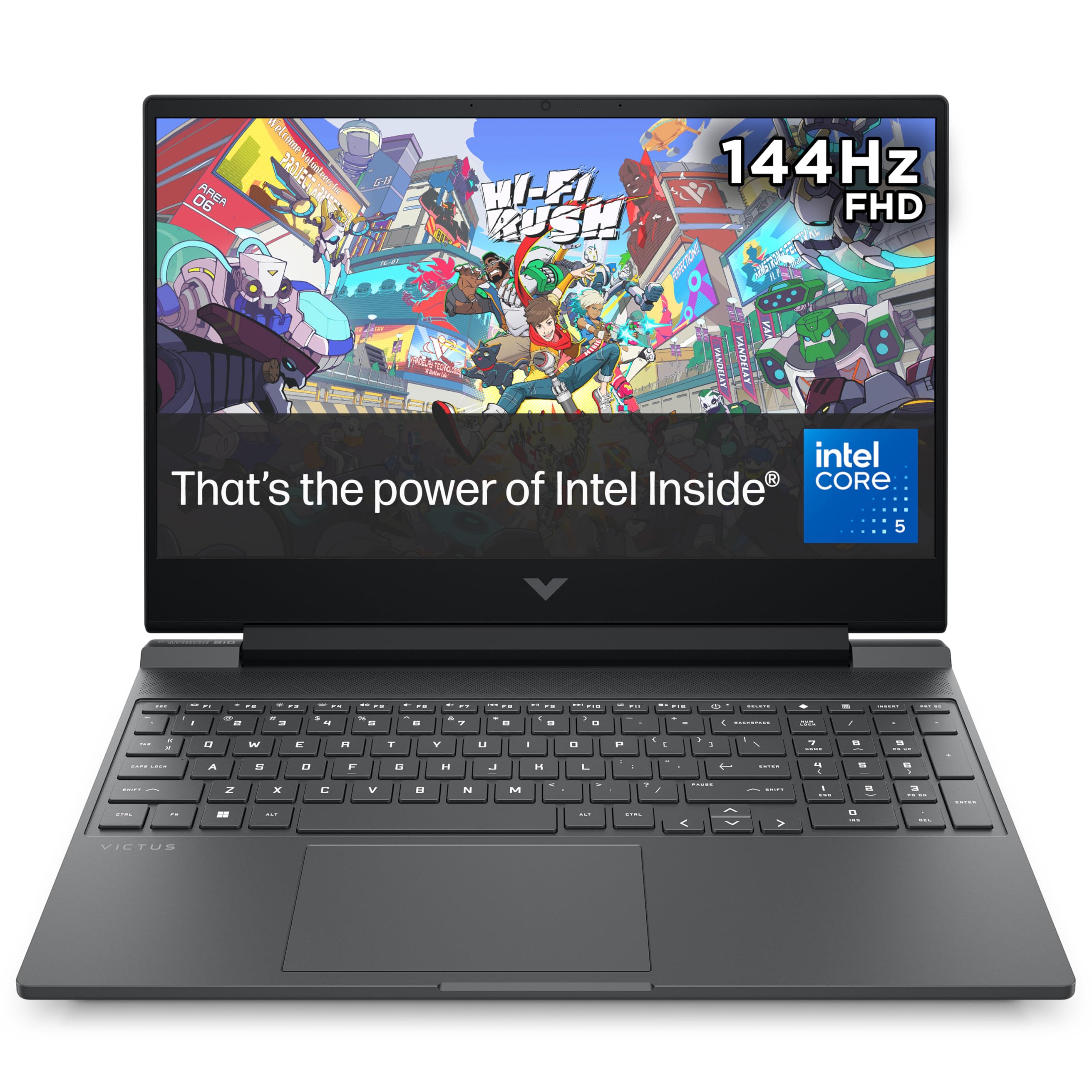 HP Victus 15.6" Gaming Laptop | Intel® Core™ 5-210H Processor | 16GB RAM | 1TB SSD | NVIDIA GeForce RTX 5060 | 144Hz FHD IPS Anti-glare Display | Windows 11 | RGB Keyboard | Fast charge | 15-fa2005sa