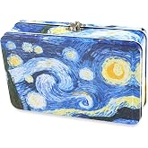 DAHO Metal Storage Box with Hinge for Office, School, Home, Makeup, Arts &amp; Crafts and Accessories (Starry Night)