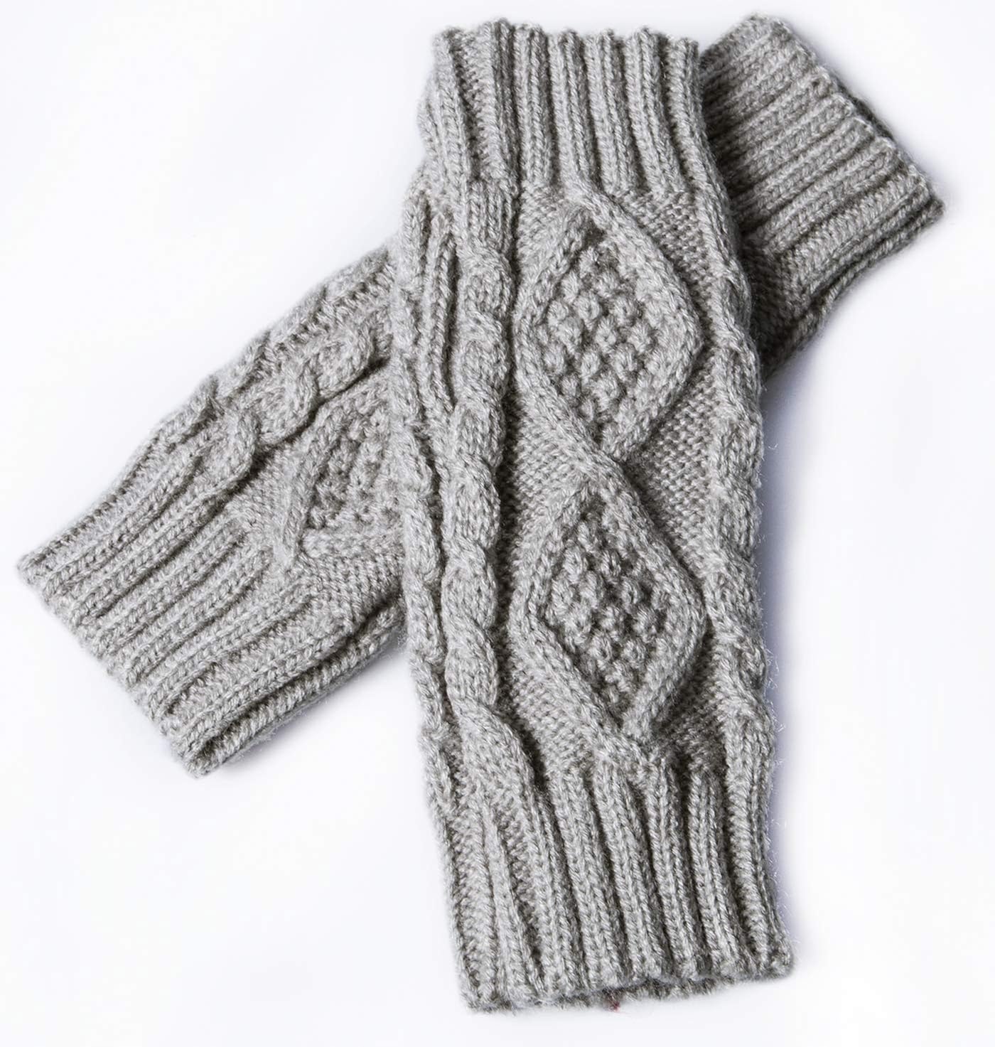 2 Pair Women's Hand Crochet Winter Warm Fingerless Arm Warmers Gloves 2 Pair(Black+DarkGray) at  Women’s Clothing store