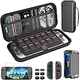 HEYSTOP Switch 2 Case for Nintendo Switch 2, Protective Carrying Case Set with PC Switch 2 Cover and TPU Grip Cover for Switch 2 Joycon, Large Capacity Storage Design for Nintendo Switch 2 Accessories