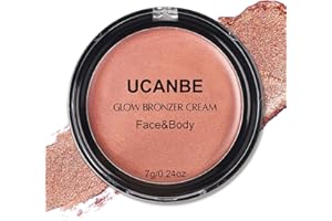 UCANBE Face & Body Cream Bronzer, Natural Coral Warm Sun-Kissed Glow, Buildable Blendable for Long Lasting Radiant Glow, Lumi