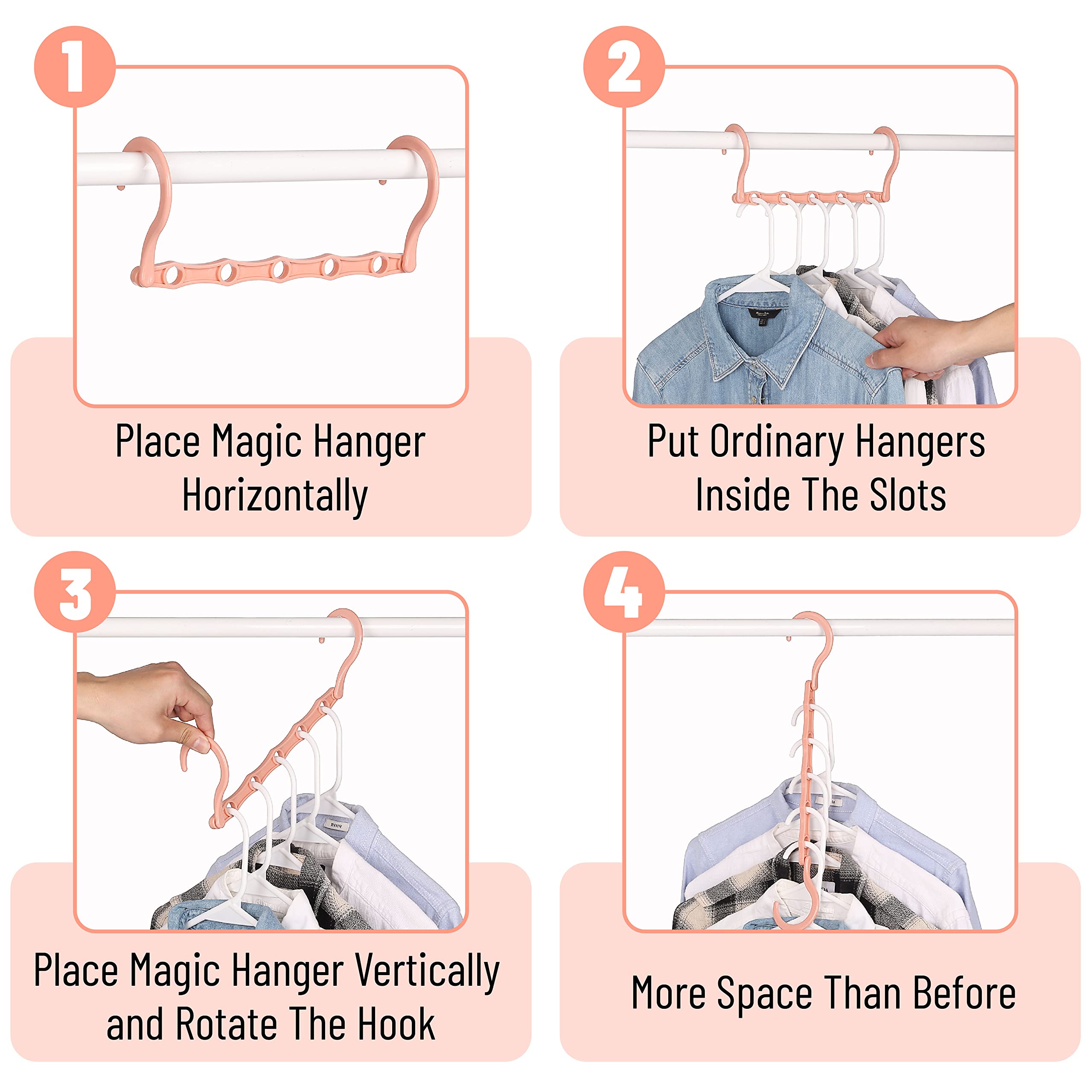 Mr. Pen- Space Saving Hangers, 8 Pack, Boho Colors, Magic Hangers