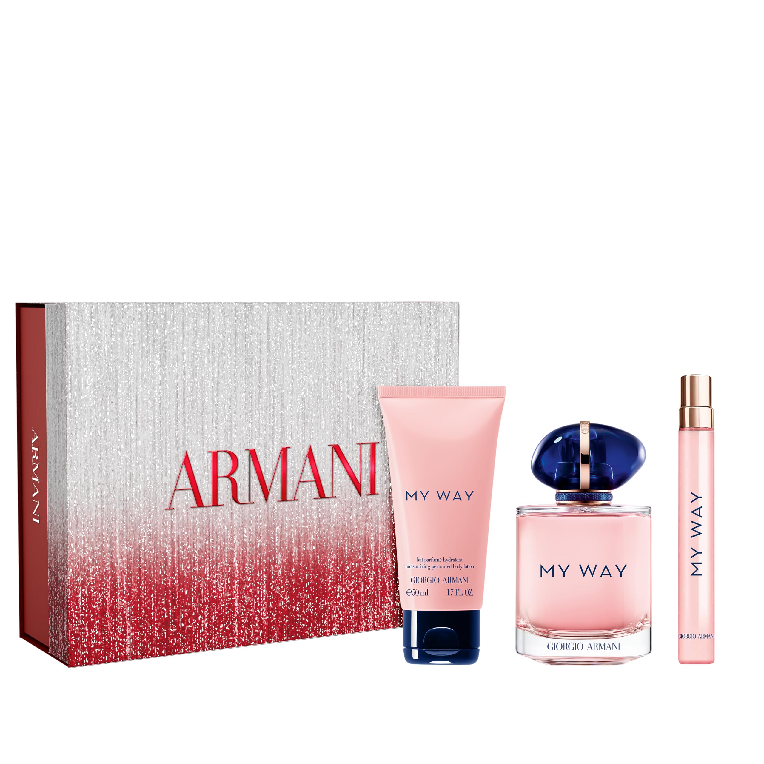 Armani Beauty – My Way Eau de Parfum – Women's Perfume Routine Set ($229 Value) – Full Size (3.0 Fl Oz), Travel Size (0.3 Fl Oz) & Body Lotion Image