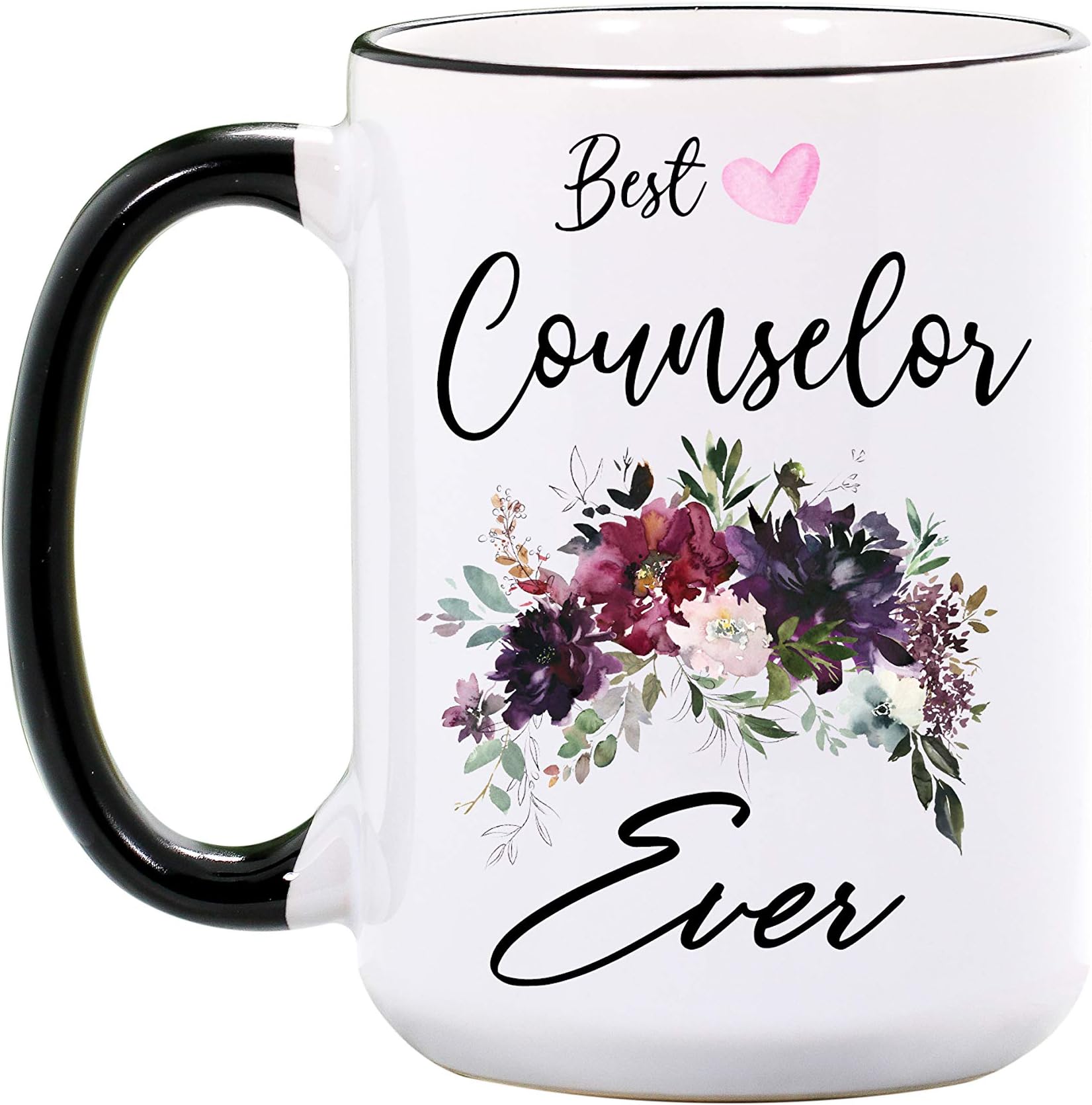 Counselor Mug By Wimly - Large 15 oz or 11 oz Ceramic Cup - School Counselor Gifts - Best Counselor Ever Mugs - Therapist Gift - Counselors Mugs for Women - Dishwasher & Microwave Safe - Made In USA
