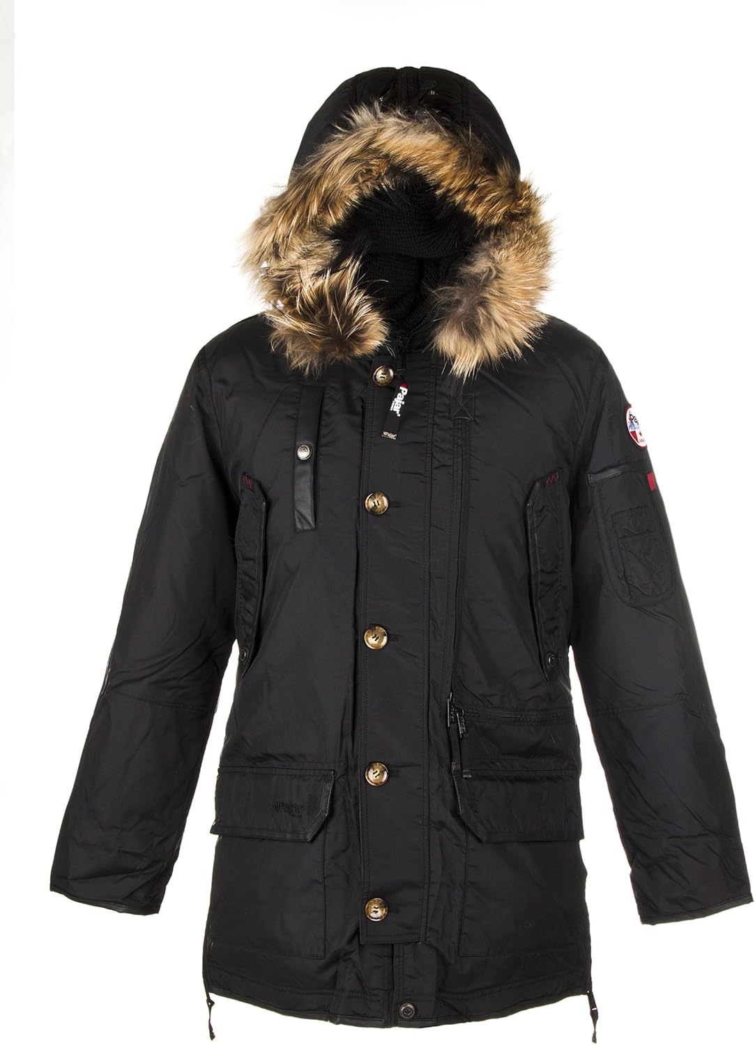 Pajar Men's EAGLE Down Parka Jacket Rabbit fur lined hood, Raccoon fur