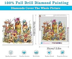 Meothan Hen Diamond Painting Kits for Adults 5D DIY