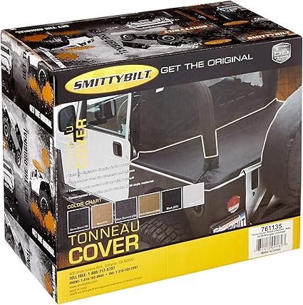 Smittybilt 761135 Black Diamond Tonneau Cover For Jeep Lj Automotive Amazon Com