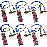 PCIE Riser Cable VER006C,GPU Risers for Mining Rigs,GPU Extension Cable,GPU Crypto Currency Mining Cable with 6Pin-SATA Power