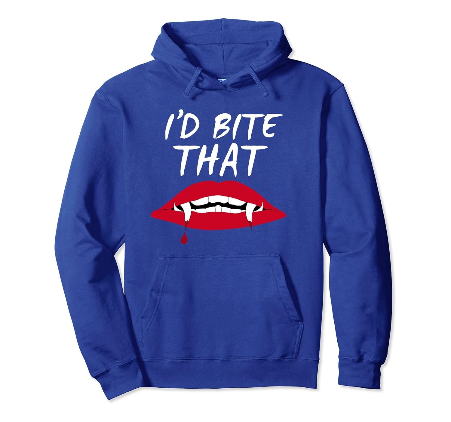 I'd Bite That Hoodie Vampire Teeth Lips Halloween-ANZ