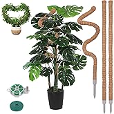 3 Pack Moss Pole, 50 Inch Monstera Plant Support, Tall Moss Poles for Climbing Plants Indoor DIY, Coco Coir Plant Pole Moss Plant Stick Support Stake Kit for Potted Plants, Pothos, Philodendron