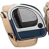 PetSafe Happy Ride Collapsible Dog Travel Crate - Foldable, Portable Dog Crate for Cars - Pets Up to 60lbs - Secures to Seat,