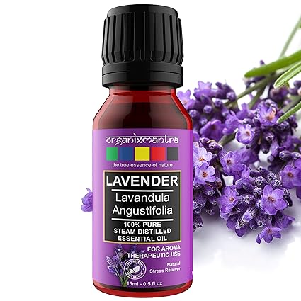 Organix Mantra Lavender Essential Oil, 100% Steam Distilled Pure & Natural (15ML)