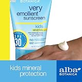 Alba Botanica Mineral Sunscreen Kids SPF 30 4 oz Fragrance Free Lotion view 5