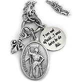 St. Joan of Arc Necklace, Keychain or Clip, Patron Saint Confirmation Gift, I Am Not Afraid, I Was Born To Do This