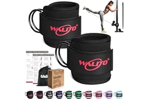 WALITO Gym Ankle Straps for Cable Machines Women & Men - Glute Kickback Ankle Cuff, Adjustable Cable Machine Accessories for Leg Extensions, Hip Abductors & Lower Body Workouts