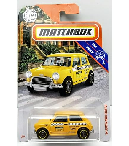 Matchbox 1964 Austin Mini Cooper Modellauto – Weiß, 6-teiliges Sammlerstück, Mit Metallteilen