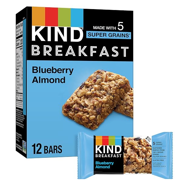 KIND BREAKFAST BARS, BLUEBERRY ALMOND, HEALTHY SNACKS, GLUTEN...