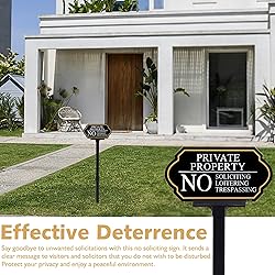 Private Property No Trespassing Sign with Stake, No