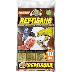 Zoo Med ReptiSand Desert White 10 Pounds for Bearded Dragons and Leopard Geckos