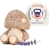 warmies Microwavable &amp; Weighted Stuffed Animals Plush, Brown Mushroom Plush | Freezer Safe 2-3 hrs, Scented with Calming French Lavender, Weighted Stuffed Animal, Mushroom Microwave Plush