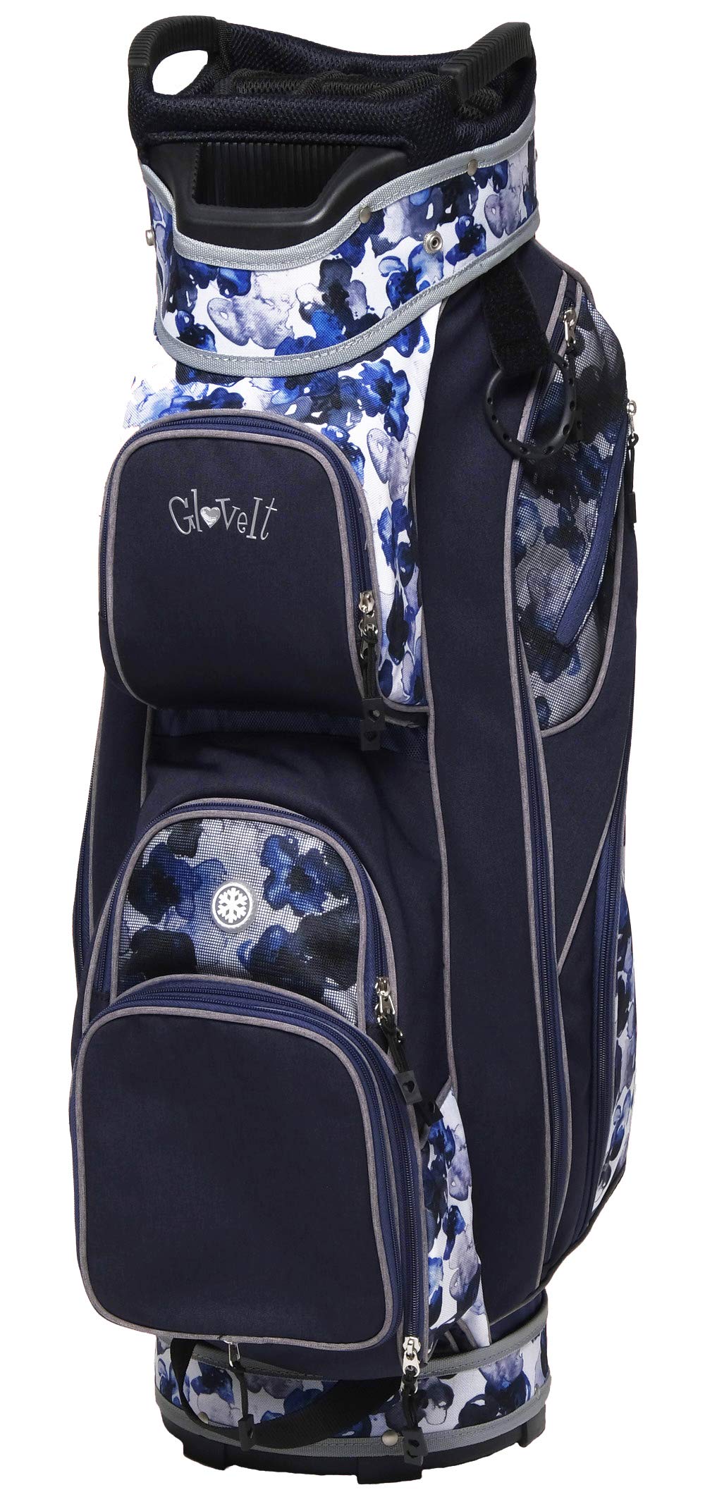 Glove It Ladies’ Golf Bag - Lightweight, Nylon Cart Bag with 14 Dividers, Putter Well, Rain Hood & 9 Easy-Access Pockets, Indigo Poppy