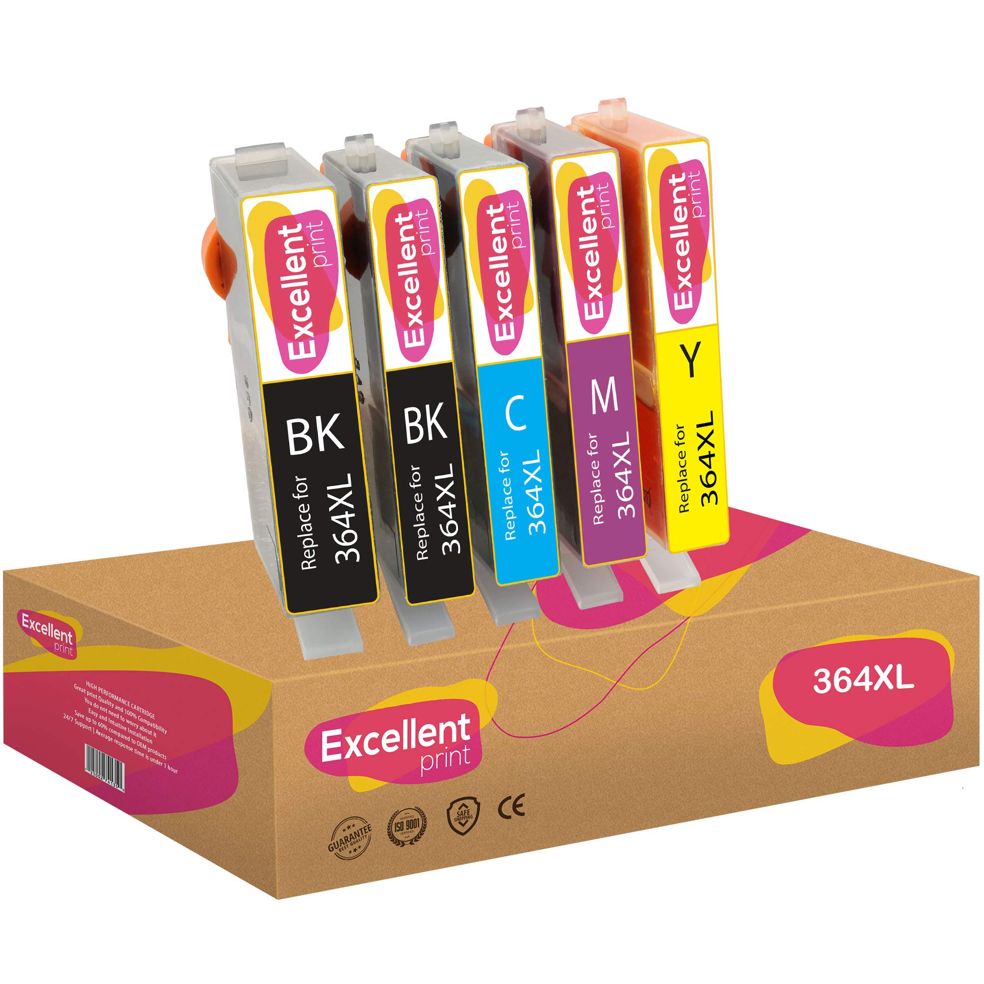 Excellent Print 364XL 364 XL Compatible Ink Cartridges for HP Photosmart 5515 6520 5524 3520