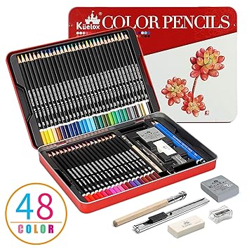 Matite Colorate Set Kasimir 48 Colori Matita Set Matite Disegno Per Bambini Studente Artisti Principianti E Personale Di Professionali