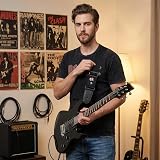 CAIHONG Guitar Strap Black Cotton Woven Style Adjustable End Leather Vintage view 7