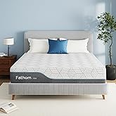 FATHOM Firm Queen Mattress 12 Inch Memory Foam Mattress Queen Size Bed in a Box for Back Pain Relief and Cool Sleep with Gel Foam and Removeable Fiberglass Free Cover, CertiPUR-US Certified