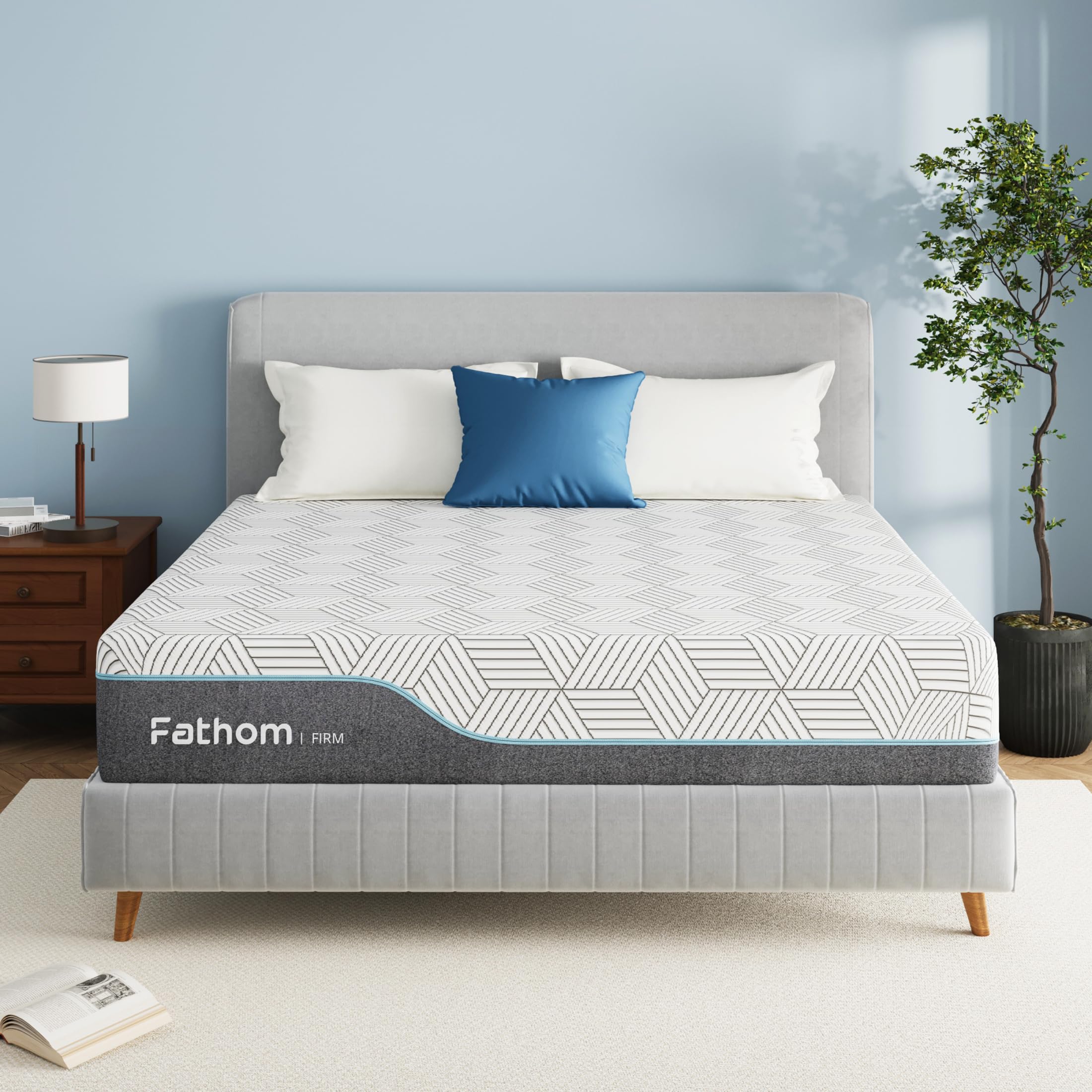 Photo 1 of *FACTORY SEALED* FATHOM Firm King Mattress 12 Inch Memory Foam Mattress King Size Bed in a Box for Back Pain Relief and Cool Sleep with Gel Foam and Removeable Fiberglass Free Cover, CertiPUR-US Certified