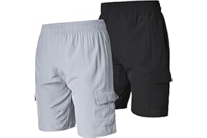 Ultra Performance Men's Nylon Cargo Short's 2 Pack Mens Golf & Hiking Stretch Shorts with Pockets Quick Dry Short for Men