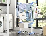 HOMIDEC 4-Tier Foldable Clothes Drying Rack Stainless Steel 172cm H view 2