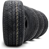 Odyssey Tesseract 215/50-R14 DOT Steel-Belted Radial Golf Cart Tire, 4-Ply Street Tire for 14-Inch Wheels, Set of Four