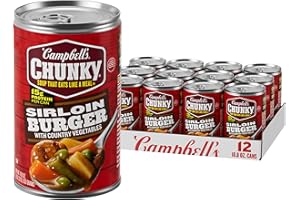 Campbell's Chunky Sirloin Burger with Country Vegetables Soup, 18.8 Ounce (Pack of 12)