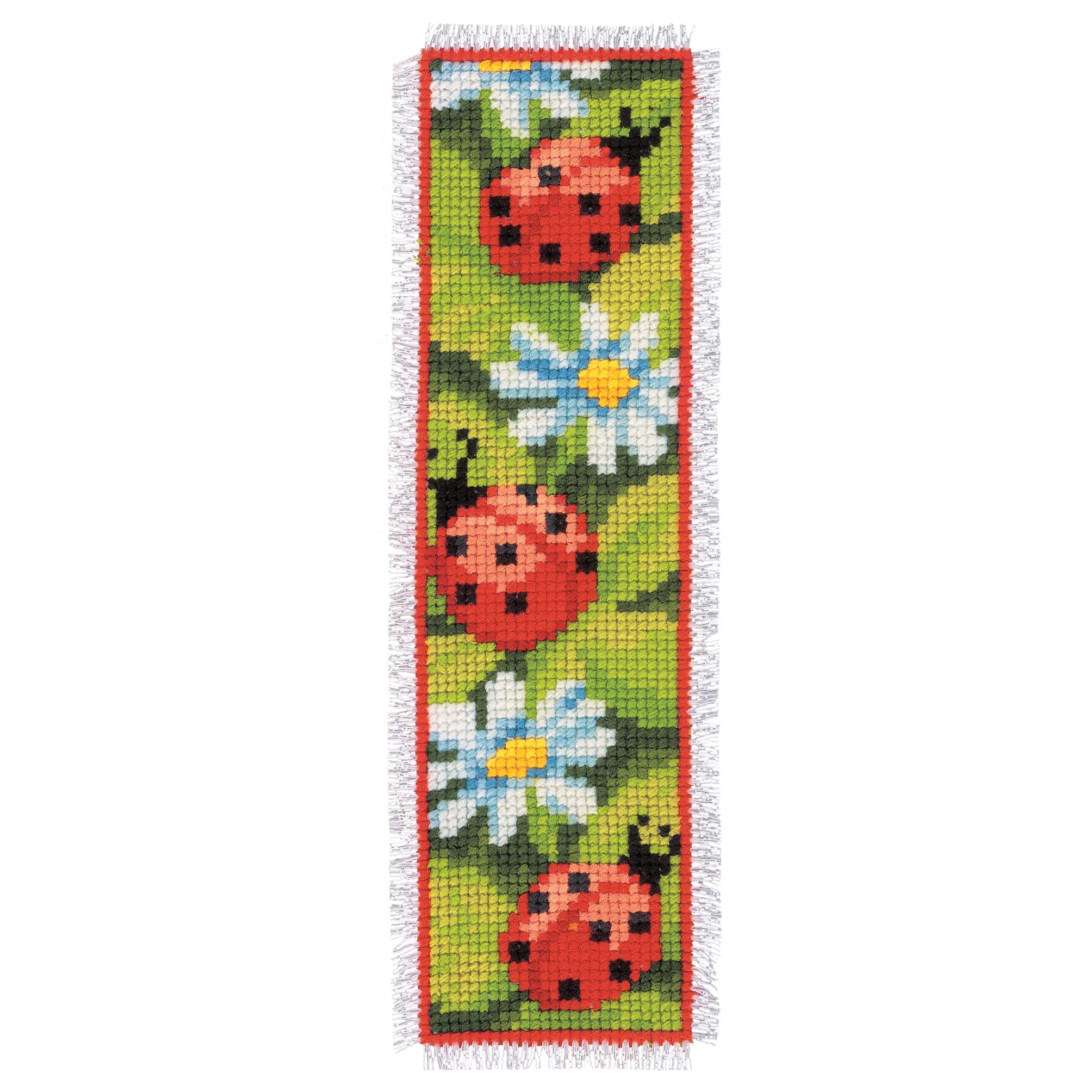 Vervaco Bookmark Ladybirds Counted Cross Stitch Kit, Multi-Colour