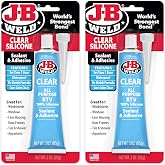 J-B Weld 31310 Clear All-Purpose RTV Silicone Sealant and Adhesive - 3 oz. - 2-Pack