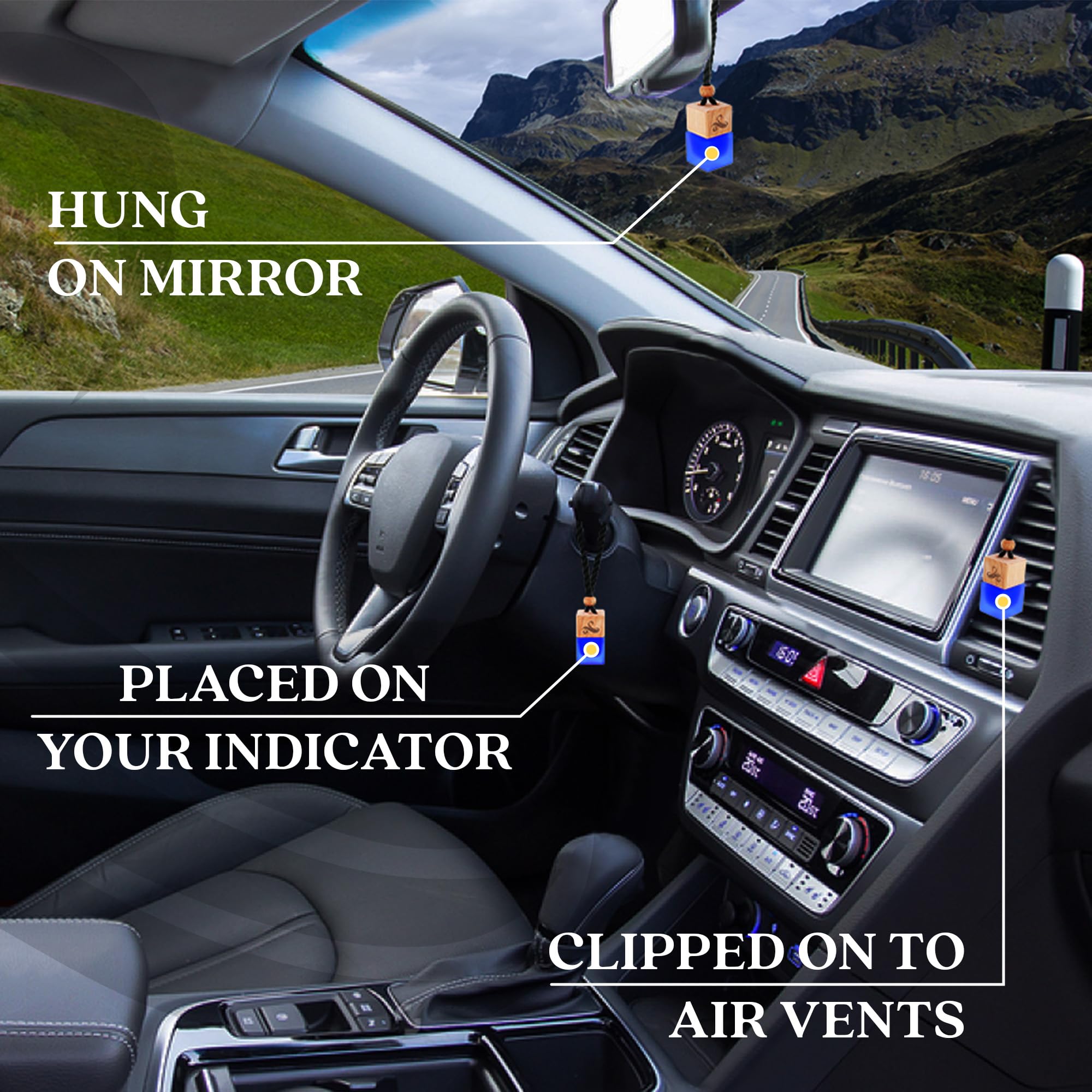 Car Air Freshener for Men with Vent Clip | Strong Perfume Automotive Air...