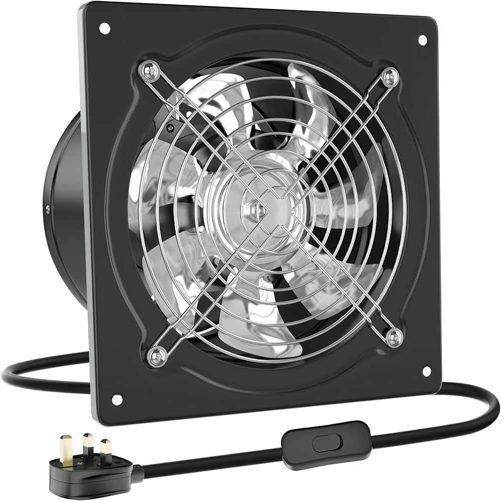 HG Power 150mm Exhaust Fan 525m³/h Stainless Steel Backdraft Damper