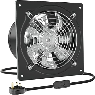 HG Power 150mm Exhaust Fan 525m³/h Stainless Steel Backdraft Damper