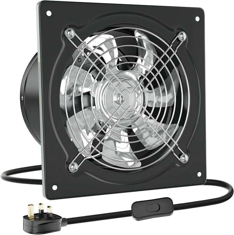 HG Power 150mm Exhaust Fan 525m³/h Stainless Steel Backdraft Damper