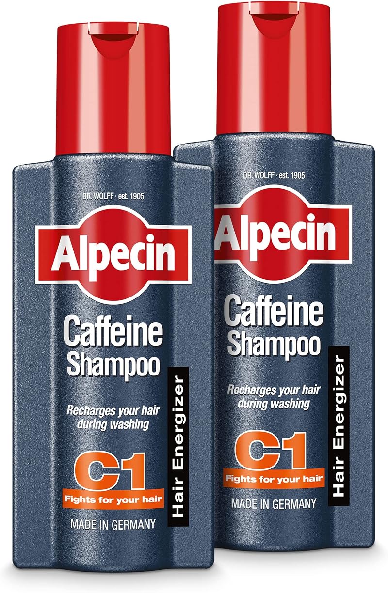 Alpecin Caffeine Shampoo C1 2 x 250 ml for Men hair loss prevention