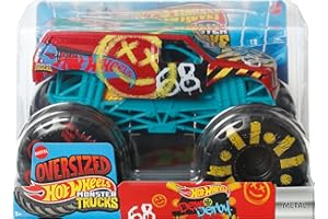 Hot Wheels Monster Trucks, Oversized Monster Truck, 1:24 Scale Die-Cast Toy Truck with Giant Wheels and Cool Designs