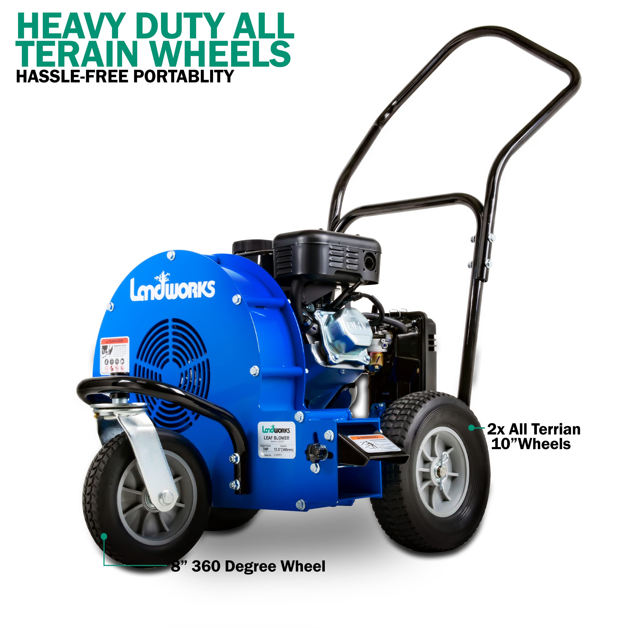 Mua Landworks Leaf Blower Wheeled Walk Behind Jet Sweep Manual ...